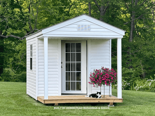 8x12 Vinyl Workshop Cabin Design #70 - Homestead Buildings & Sheds