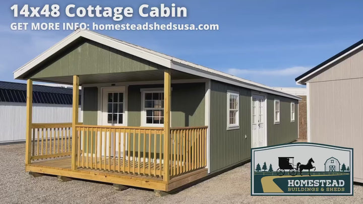 14x48 Finished Cottage Cabin Design #72